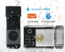 Smart Doorlock Waterproof Outdoor Gate Rim Lock Wifi Double Fingerprint Door Lock